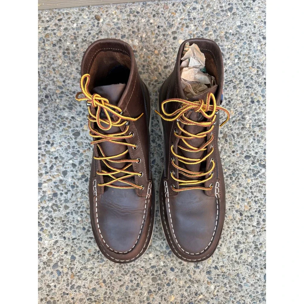 Danner Bull Run Moc Toe 6 Brown Steel Toe Work Boots 15564 Mens 12 EE Wide USA
